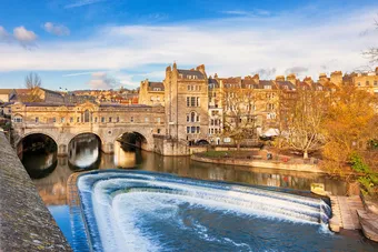 Pulteney Bridge in Bath, England