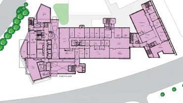 Floor plan drawing of the Cardiff Campus