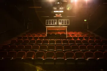 A view from the front of a Cardiff Campus lecture theatre.