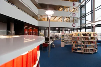 The library setting based in the heart of Newport Campus.