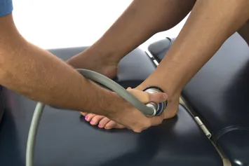 Shockwave therapy equipment at the chiropractic clinic