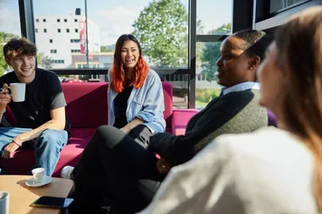 Students sitting in Students Union