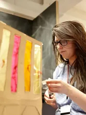 Creative and Therapeutic Arts students working on a project
