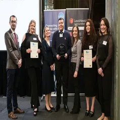 USW's Legal Advice team collecting their award at the LawWorks Cymru award ceremony