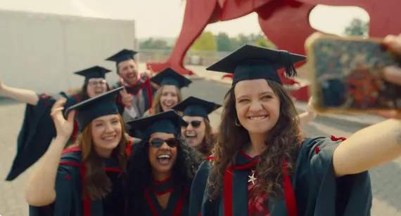 Graduates celebrating