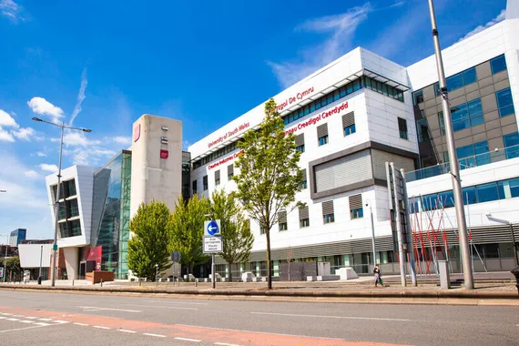 Exterior view of the University's Cardiff Campus.