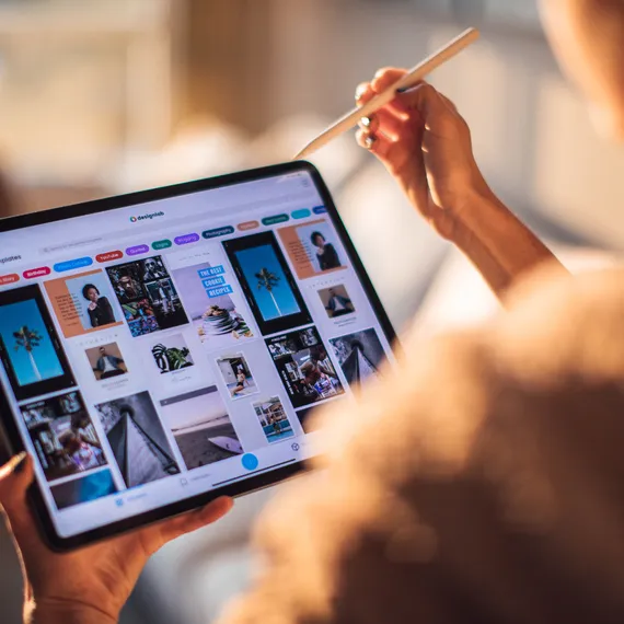 Person using tablet