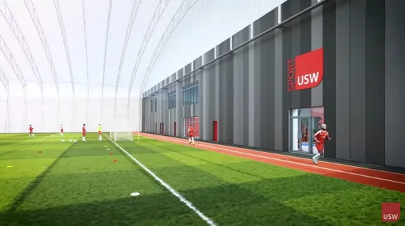 USW Sport Park indoor still, from video