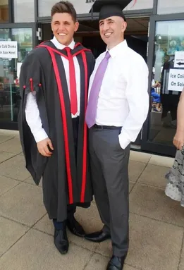 Mario Elias followed in his son's footsteps and did a degree in quantity surveying