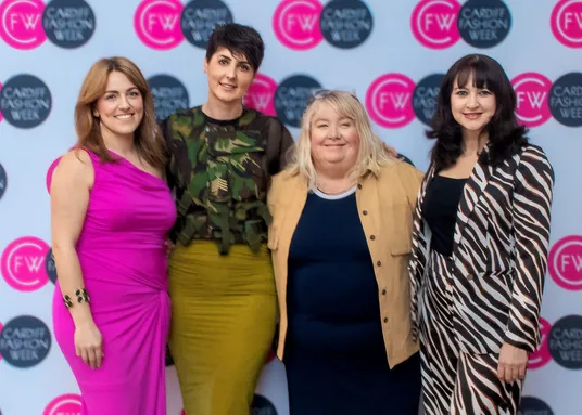 Natalie Collina, Jane Barne, Gwyneth Moore and Paula Abbandonato at the fashion show