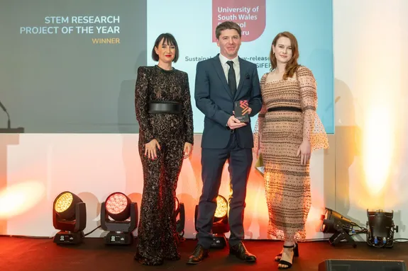 USW won the honour in the Research project category for its work on sustainable and slow-release organic silicon fertilisers (SIFER), led by Dr Christian Laycock.