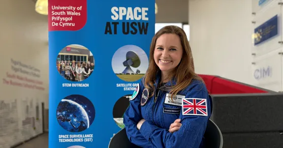 Dr Meganne Christian at the University of South Wales during her visit