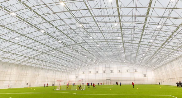 An exterior shot of the Sport Park campus.