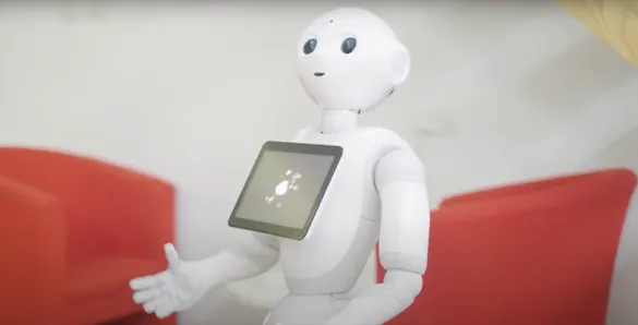 automotive engineering robot with a screen