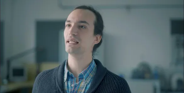 Lecturer talking to camera