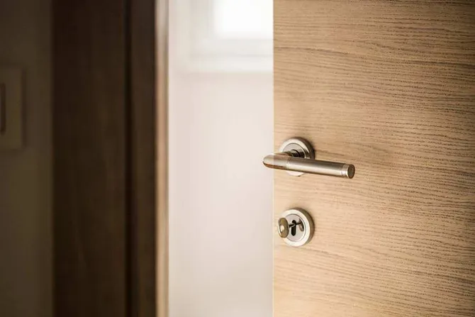 An image of a door that is ajar