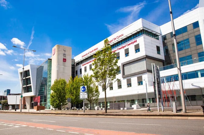 Exterior view of the University's Cardiff Campus.
