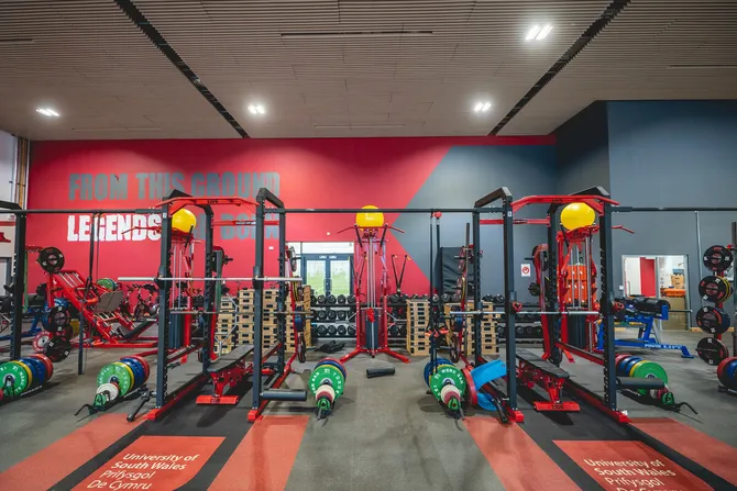 Lighting platforms at the Sport Park's Strength and Conditioning Centre.