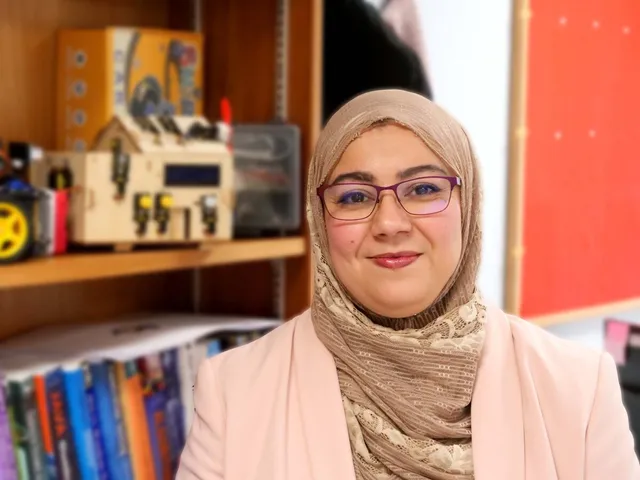 Dr Mabrouka Abuhmi smiling at the camera