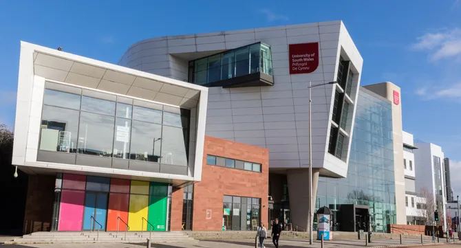 An exterior shot of Cardiff campus.
