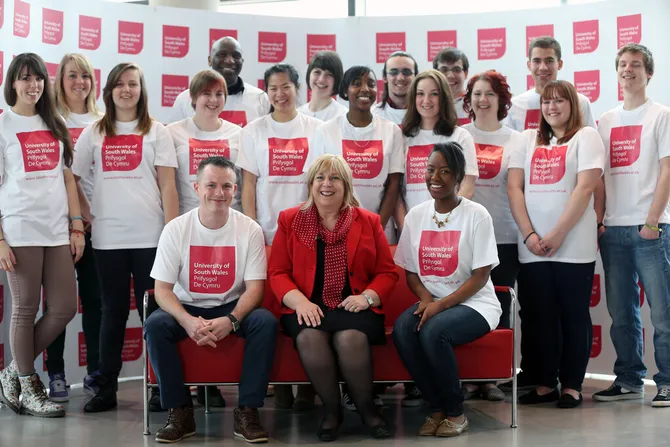 Students and staff of the newly formed USW in 2013
