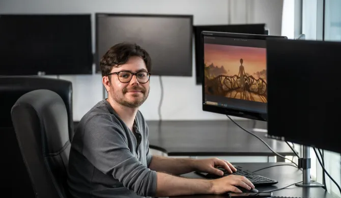 Sam Wright, animator and producer at Bumpybox