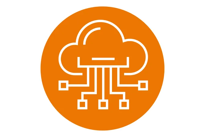 An icon of a cloud with different branches coming out of it in the style of a mind map.