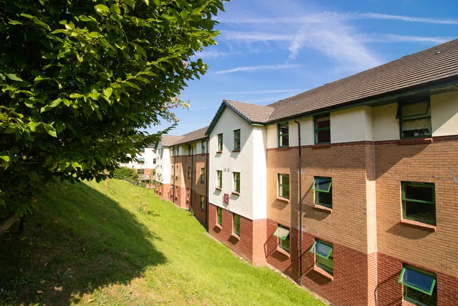Glamorgan Court accommodation at Treforest, Pontypridd Campus.