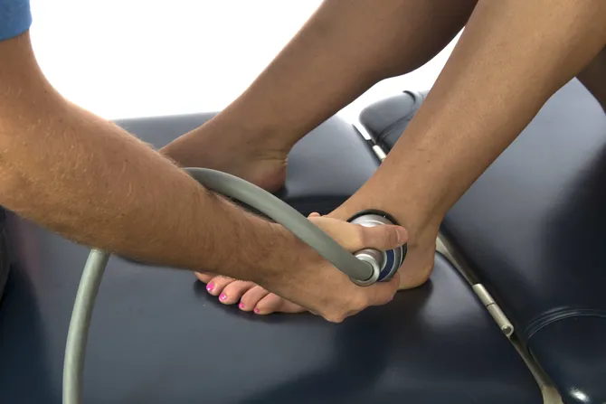 Shockwave therapy equipment at the chiropractic clinic