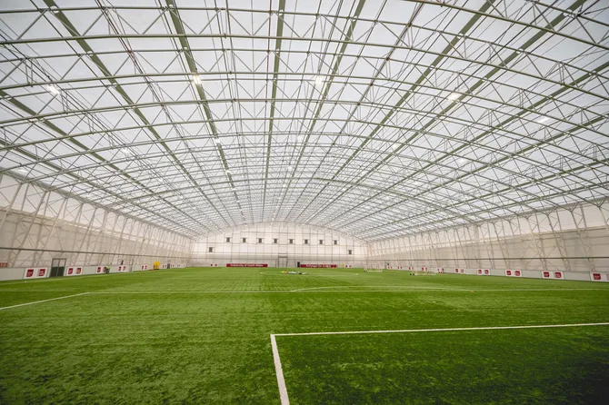 USW's indoor FIFA standard 3G football pitch at the Sport Park.