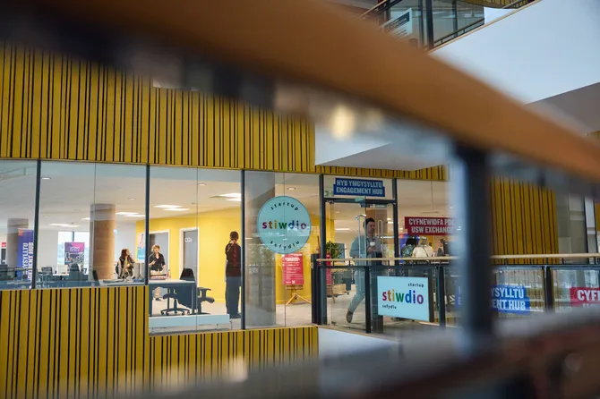 The entrance of the Engagement Hub in Newport