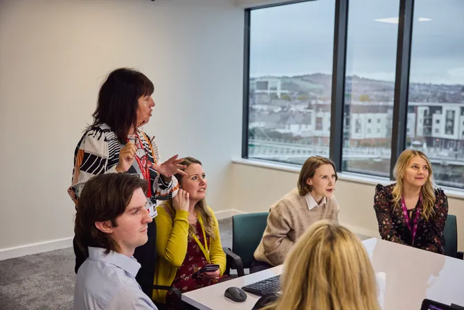The meeting room at the Newport Engagement Hub