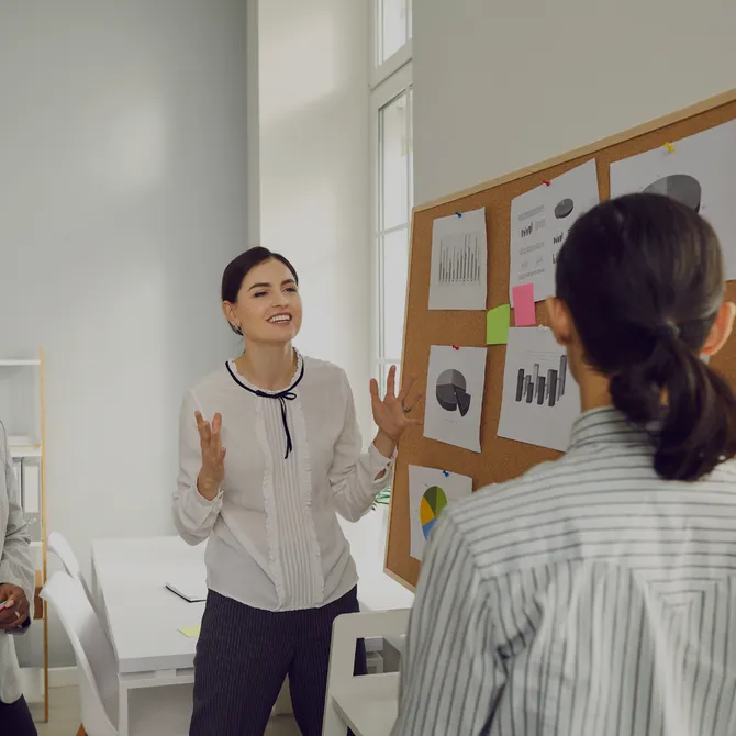 Business person presenting