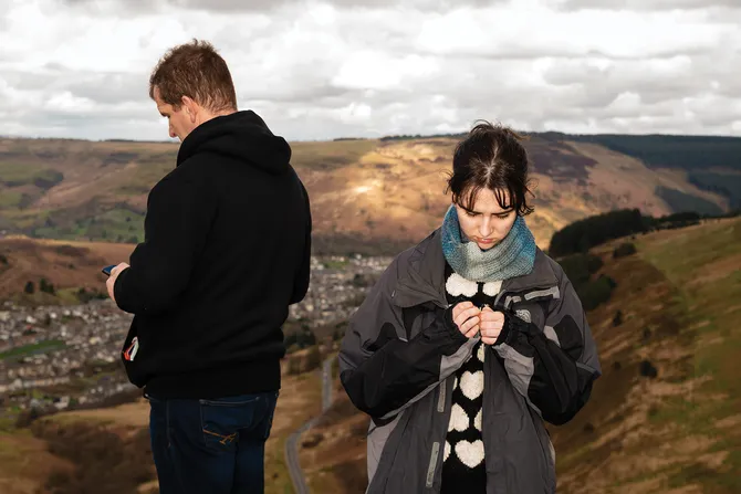 Photography Student work - two people standing on a mountain side