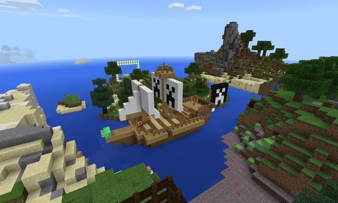 Fersiwn Litcraft o Ynys y Drysor