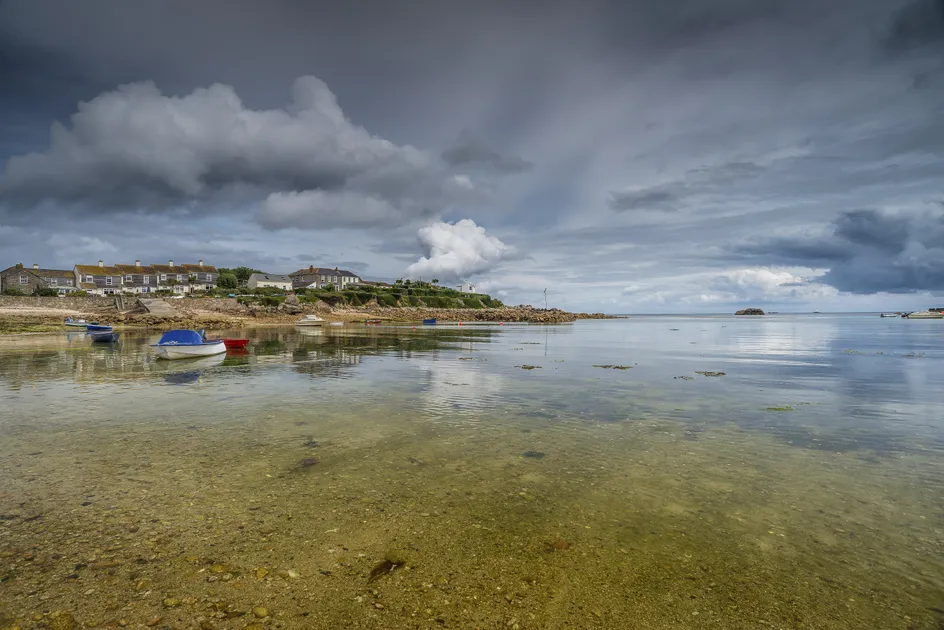 Port Minick beach on the Isles of Scilly, where the body of a man was found on February 21, 1979