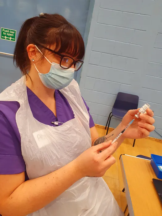 Abi Ormrod, student nurse who's been involved in covid vaccine roll-out