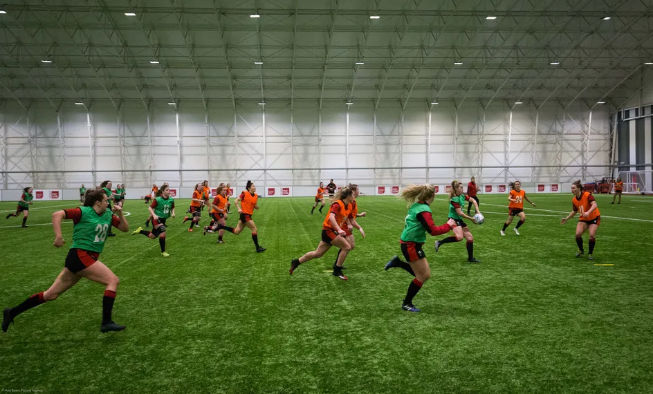 Wales Women's Six Nations team have been training at USW Sports Park. April 2021