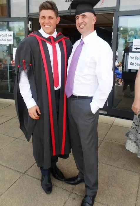 Mario Elias followed in his son's footsteps and did a degree in quantity surveying