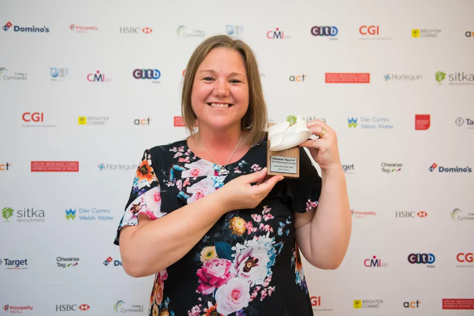 Sian Preddy, Student Midwife at USW, won Learner of the Year at the annual Chwarae Teg Womenspire Awards. Neil Gibson, June 22, 2017