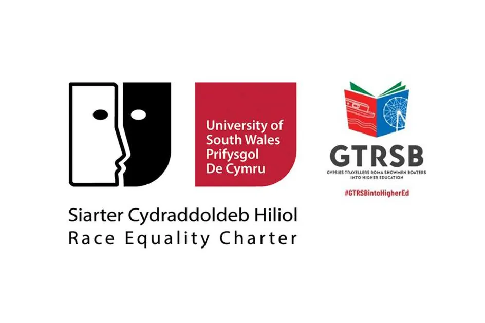 The GTRSB logo, the USW logo and the Race Equality logo next to each other with the text 