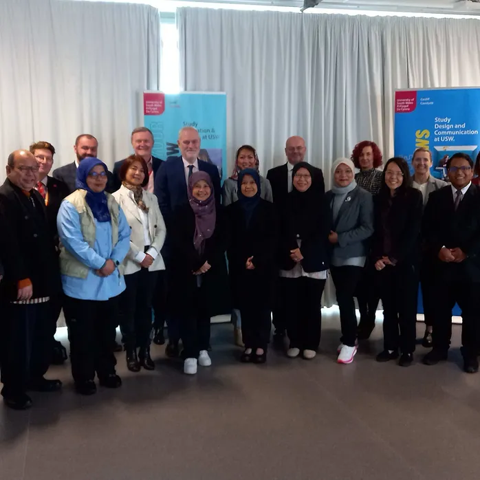 A delegation representing Malaysian universities visiting Cardiff campus