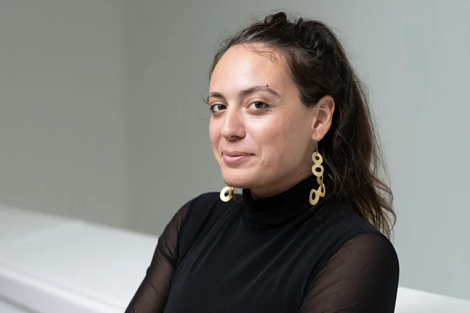 Headshot of Dr Christina Papagiannouli, Research Fellow in Performance and Interactive & Immersive Technology in Cardiff campus