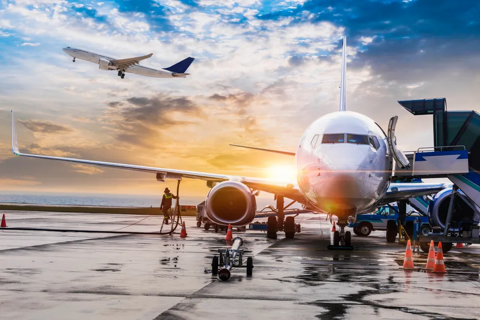 Aircraft at an airport