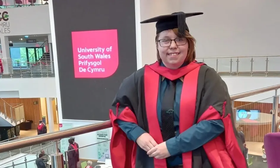 Faith Holbroook in her graduation outfit