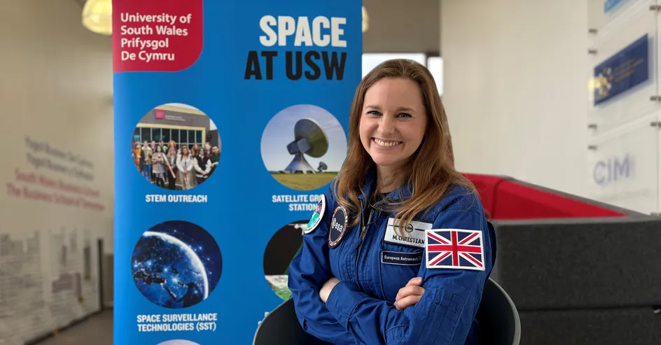 Dr Meganne Christian at the University of South Wales during her visit