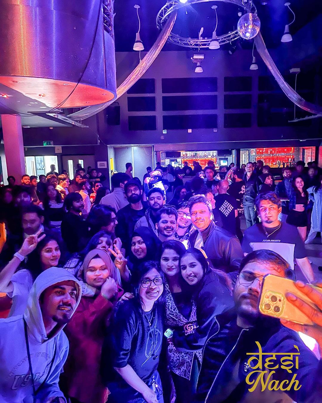 Members of the Bangladesh society partying on a society night