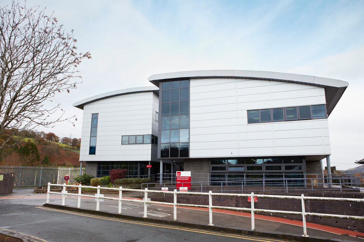 Aneurin Bevan building in Glyntaff, Pontypridd.