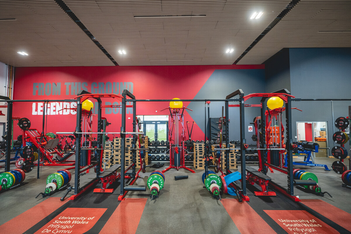 Lighting platforms at the Sport Park's Strength and Conditioning Centre.