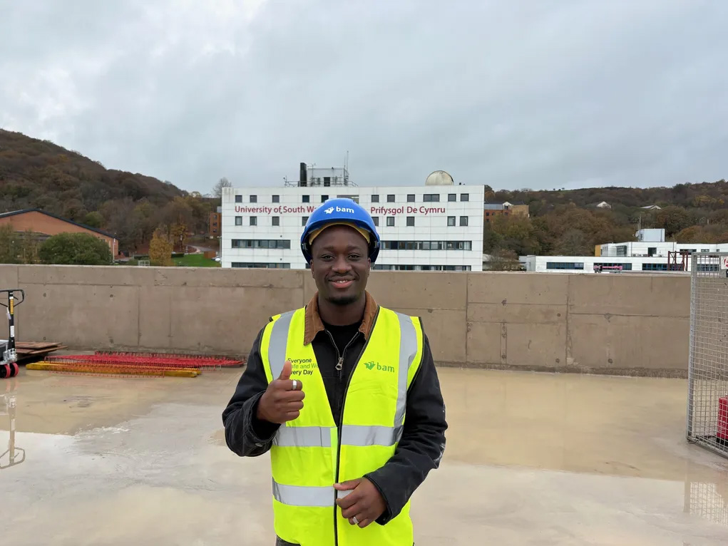 student in hivis